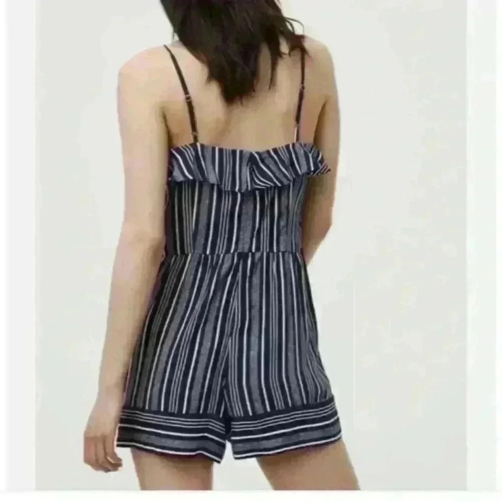 LOFT nautical classic ruffled romper size 0 - Picture 2 of 12